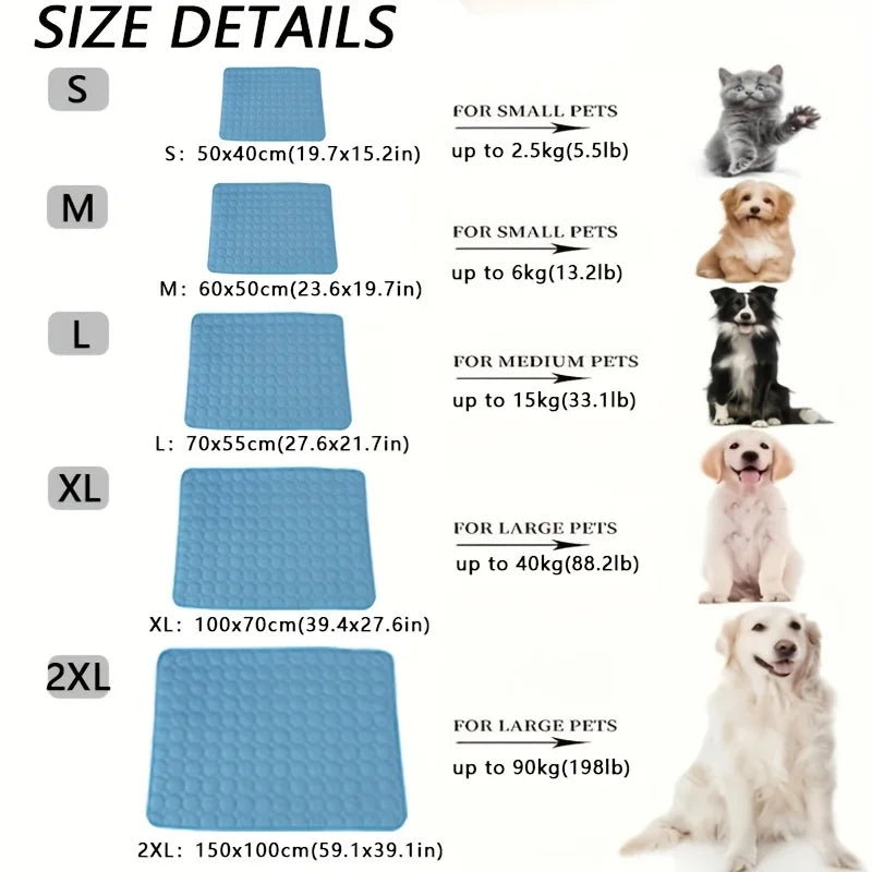 Tapis rafraîchissant pour chien et chat – couverture d’été durable, taille XL