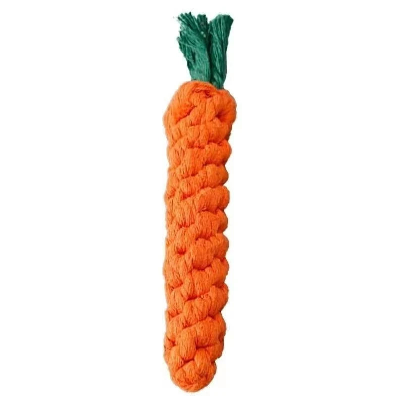 Jouet pour chien en corde de coton tressée – jouet à mâcher, corde à nœuds avec balle, accessoire de mastication et de jeu pour animaux.