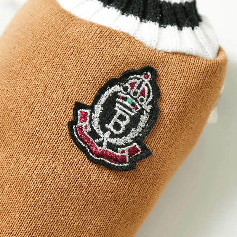 Knitted Dog Vest – V-Neck College Style Pet Clothing for Dogs & Cats