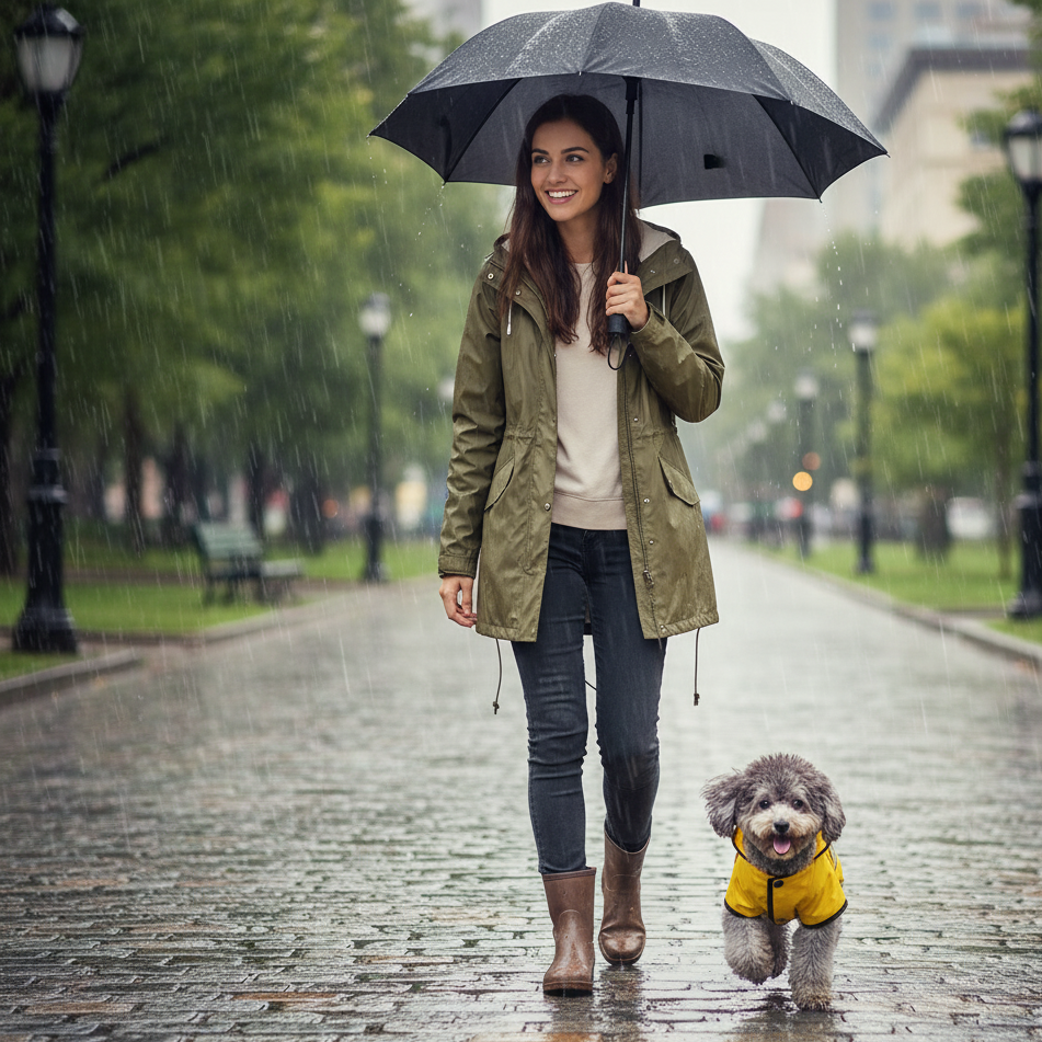 Waterproof Dog Raincoat – Adjustable Windproof Rain Jacket for Dogs