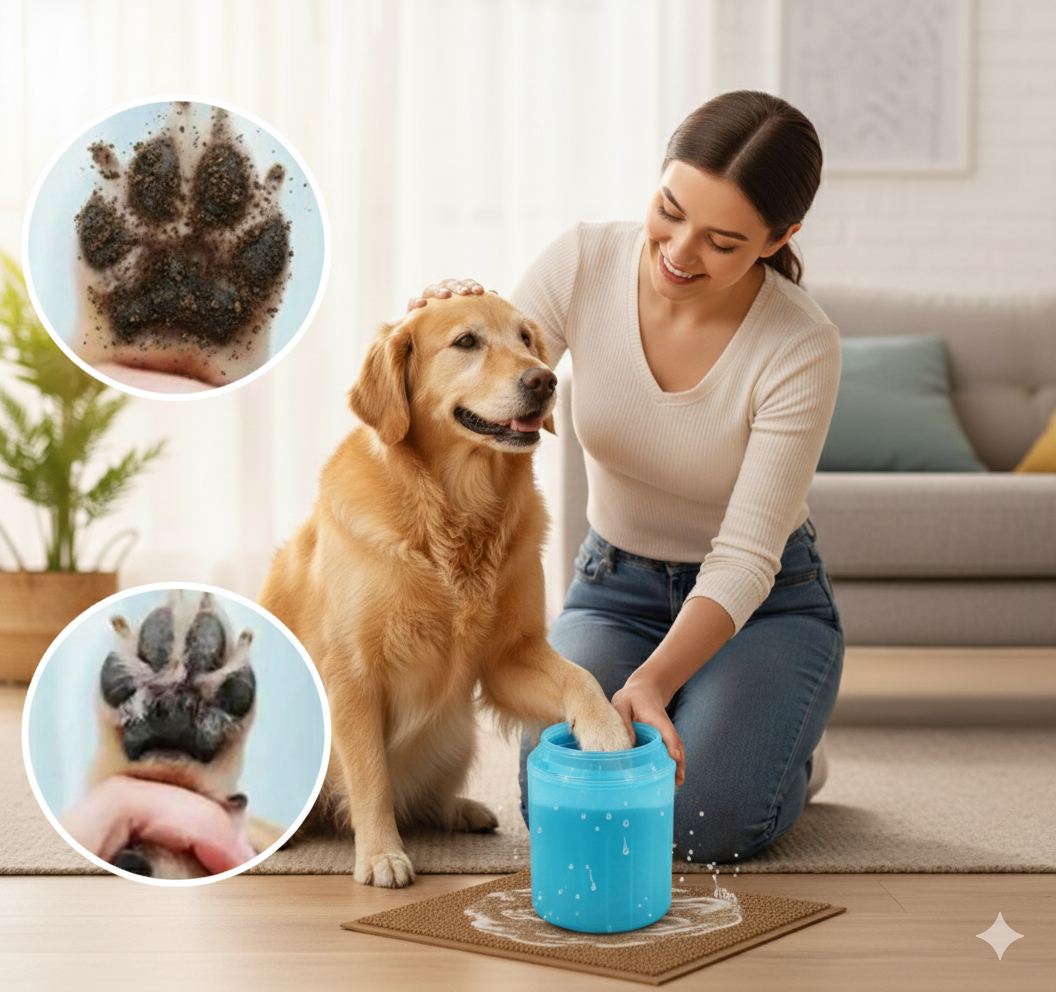 Silicone Dog Paw Cleaner Cup – Portable Pet Paw Washer for Muddy Paws