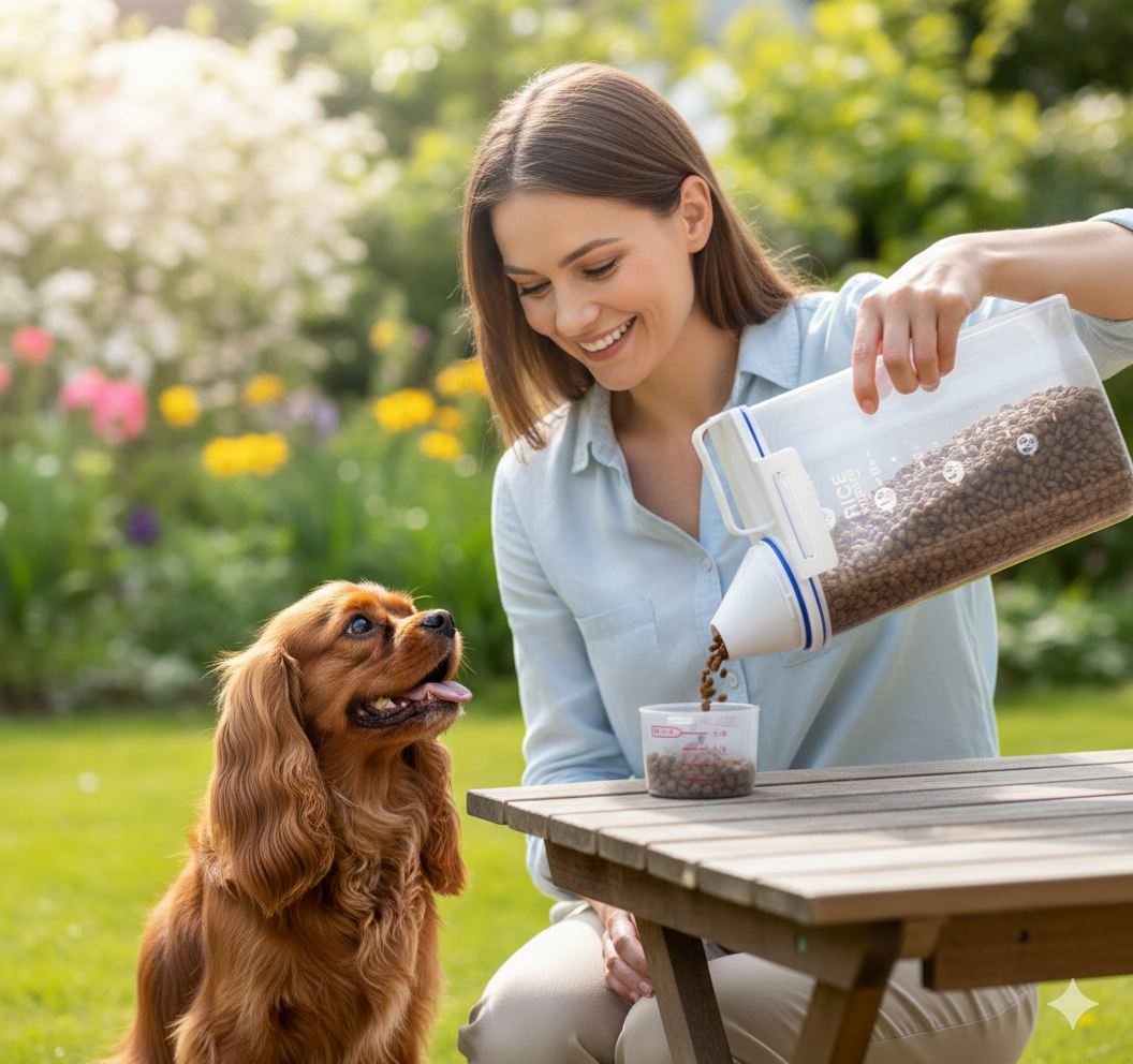Pet Food Storage Container 1.5kg/2kg – Moisture-Proof Sealed Jar with Measuring Cup