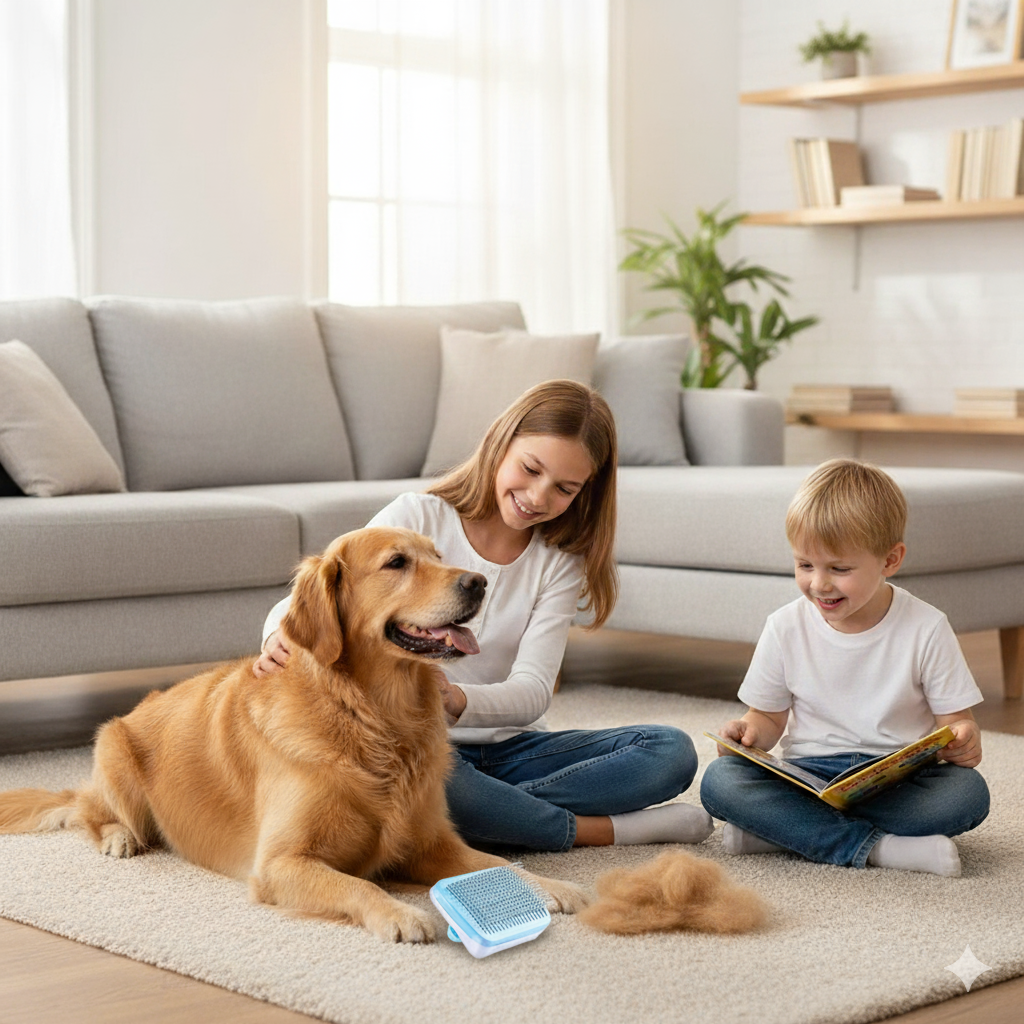 Dog Hair Remover Brush – Grooming Comb for Long Hair Pets