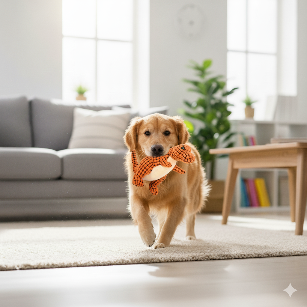 Plush Dinosaur Dog Toy – Interactive Chew Toy for Small Dogs & Cats