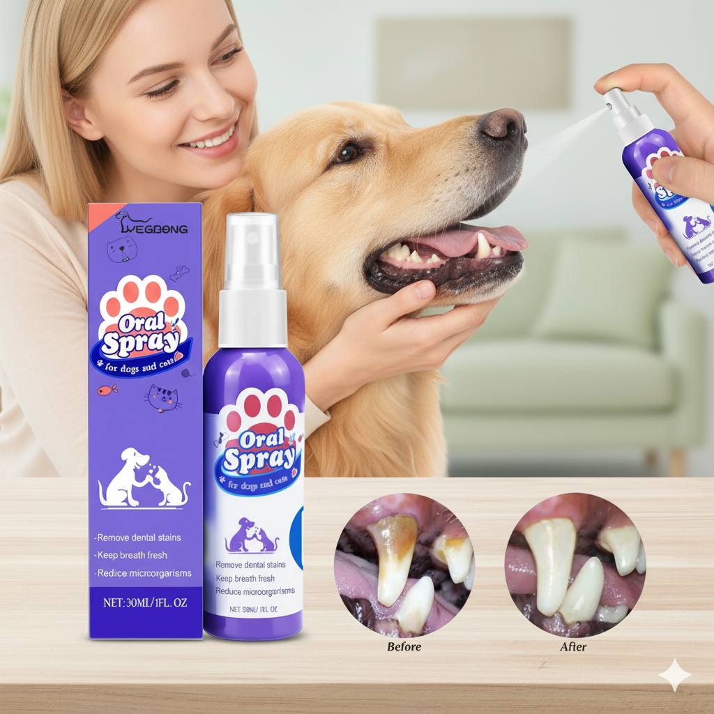 Pet Dental Spray – Fresh Breath & Tartar Control for Dogs & Cats