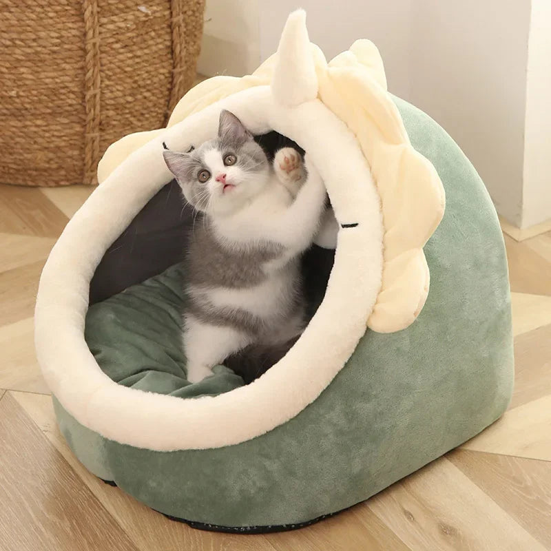 Coussin lavable pour animaux – tapis et panier douillet pour chats et petits chiens, chaud et moelleux, idéal comme niche, lit ou maison pour l’hiver.