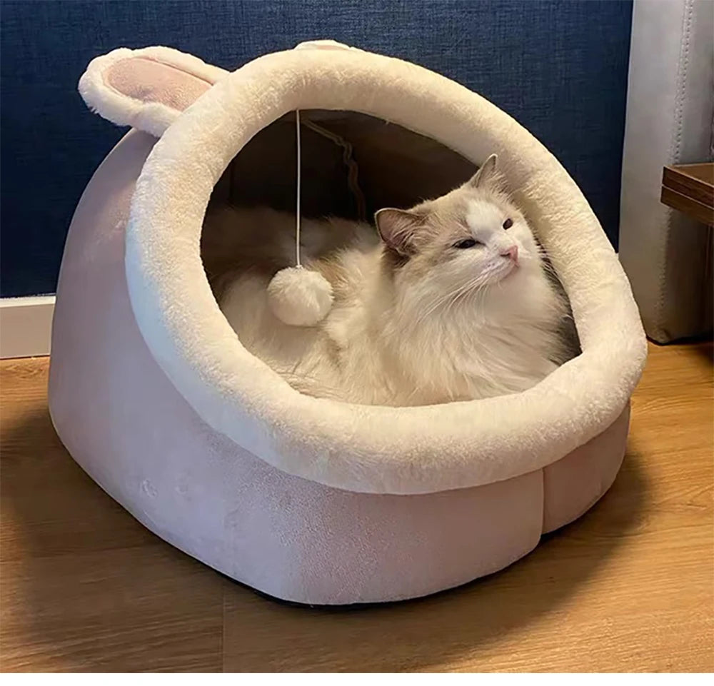 Coussin lavable pour animaux – tapis et panier douillet pour chats et petits chiens, chaud et moelleux, idéal comme niche, lit ou maison pour l’hiver.
