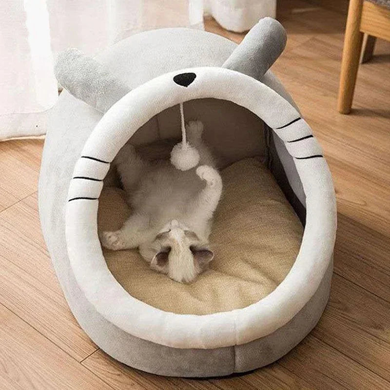 Coussin lavable pour animaux – tapis et panier douillet pour chats et petits chiens, chaud et moelleux, idéal comme niche, lit ou maison pour l’hiver.