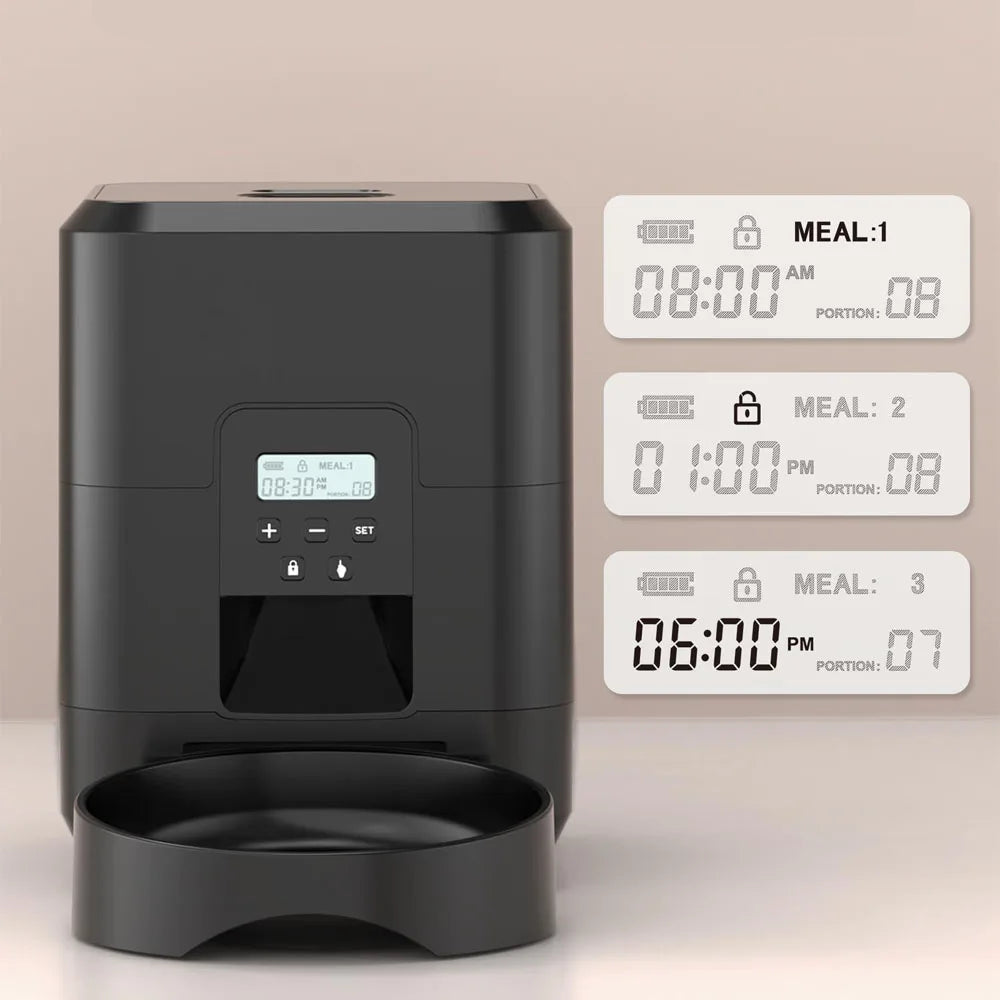 Smart Automatic Pet Feeder – Timed Portion Control Food Dispenser for Cats & Dogs