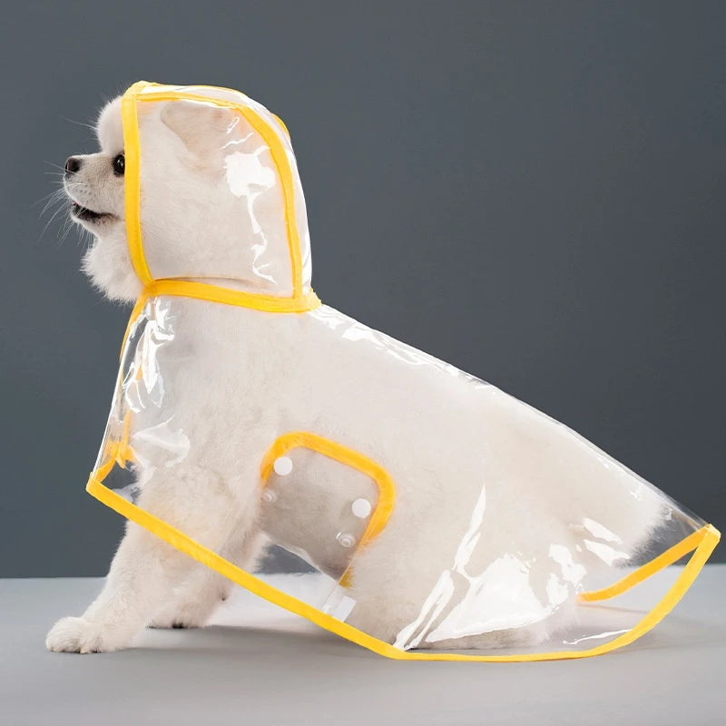 Transparent Dog Raincoat – Waterproof Windproof Jacket for All Dog Sizes