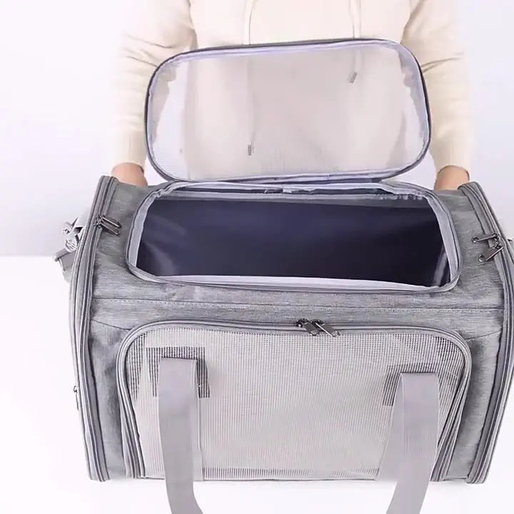 Large Capacity Pet Carrier Bag – Breathable Foldable Travel Bag for Cats & Dogs