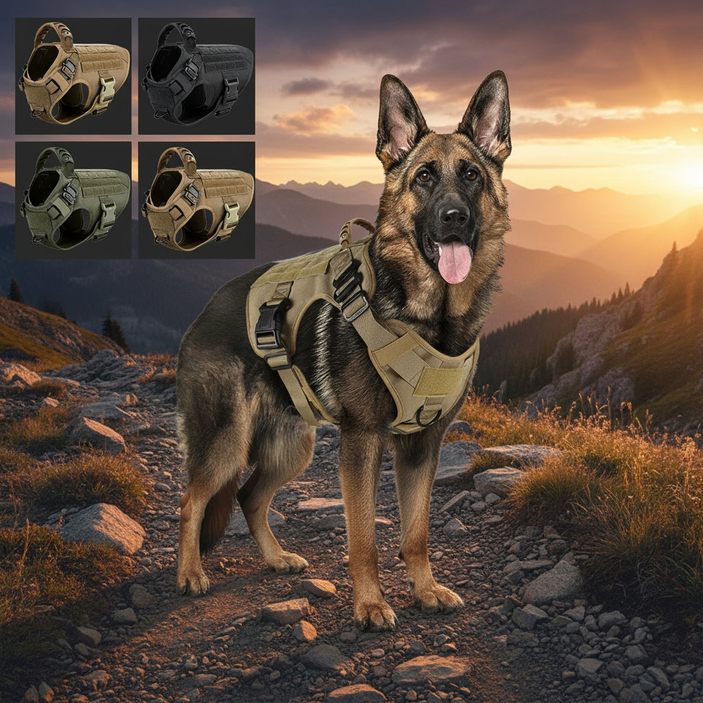 Tactical Dog Harness – Military Training Vest for Large Dogs