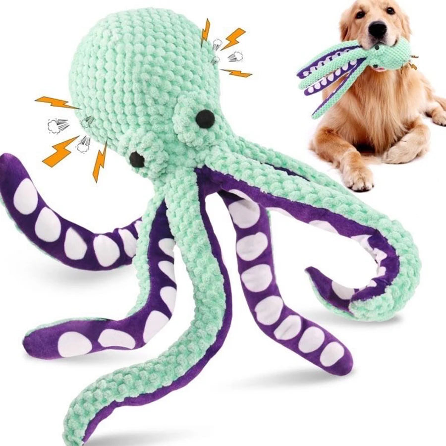 Dog Plush Octopus Toy – Interactive Sound Play Companion