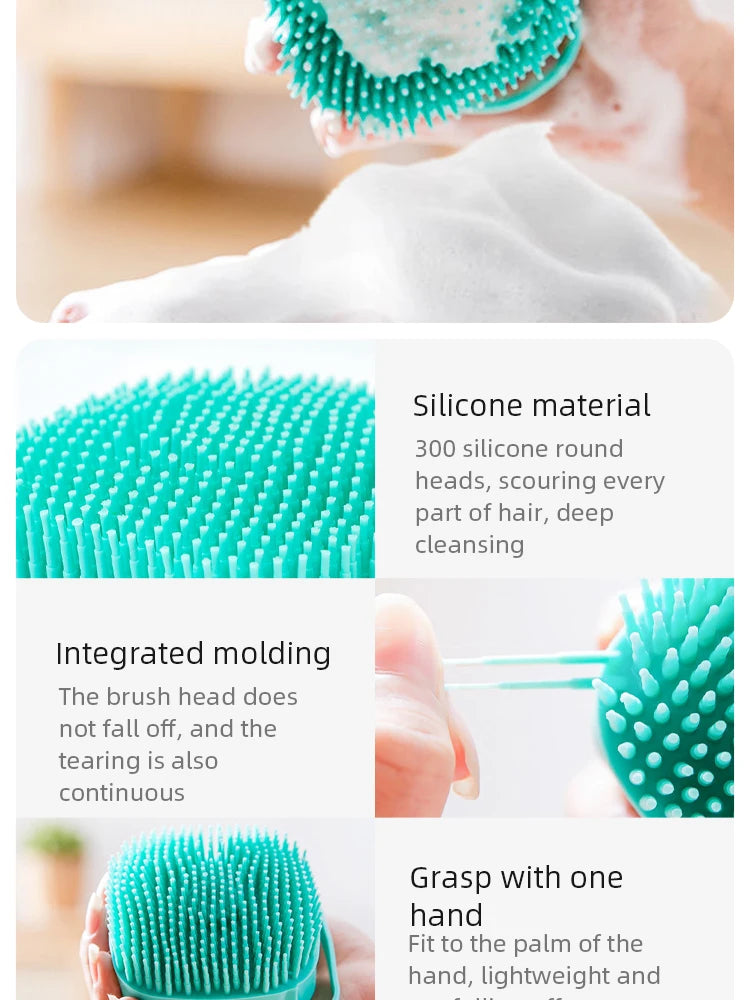 Brosse de bain en silicone pour chien et chat – brosse de toilettage avec réservoir
