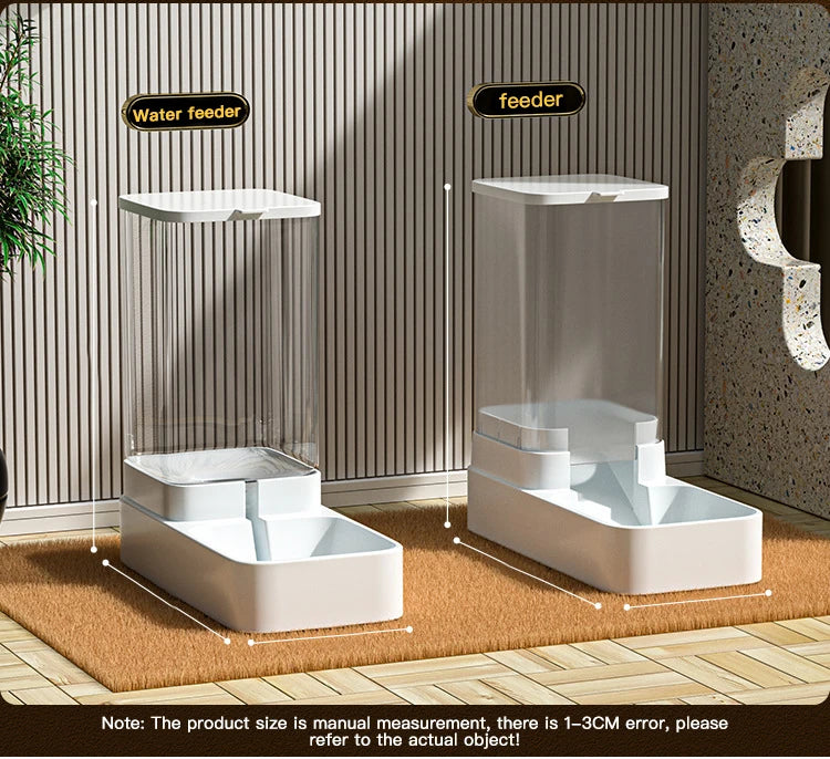 Automatic Cat Feeder & Water Dispenser – Gravity Food Storage for Cats & Dogs