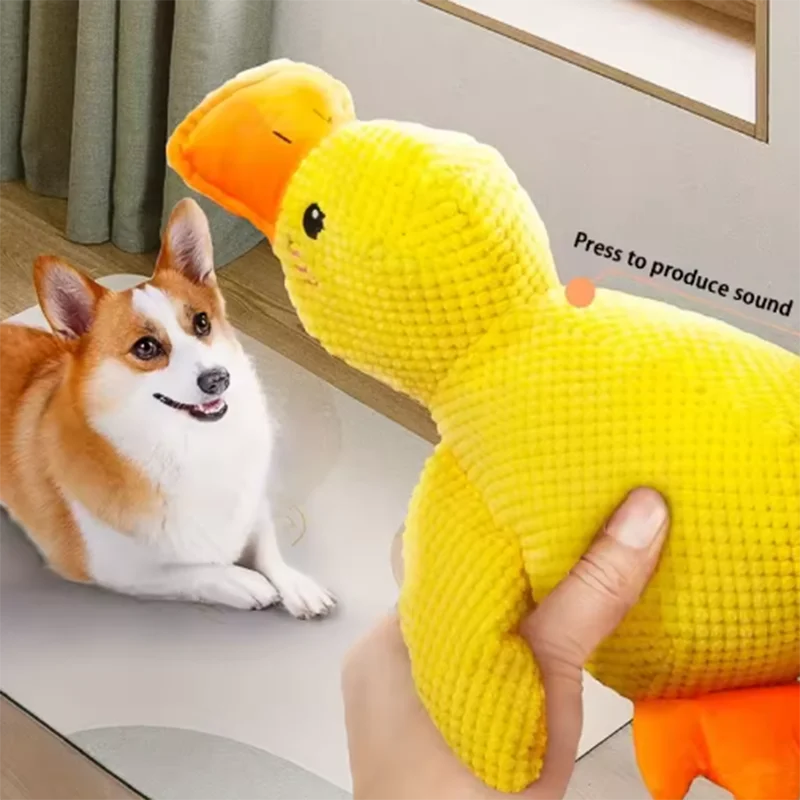 Stomping Duck Dog Toy – Bite Resistant Plush Interactive Toy for Large Dogs