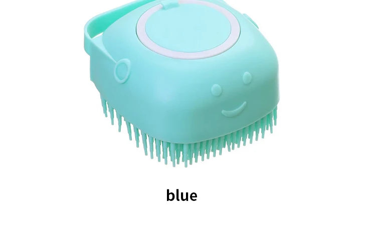 Brosse de bain en silicone pour chien et chat – brosse de toilettage avec réservoir