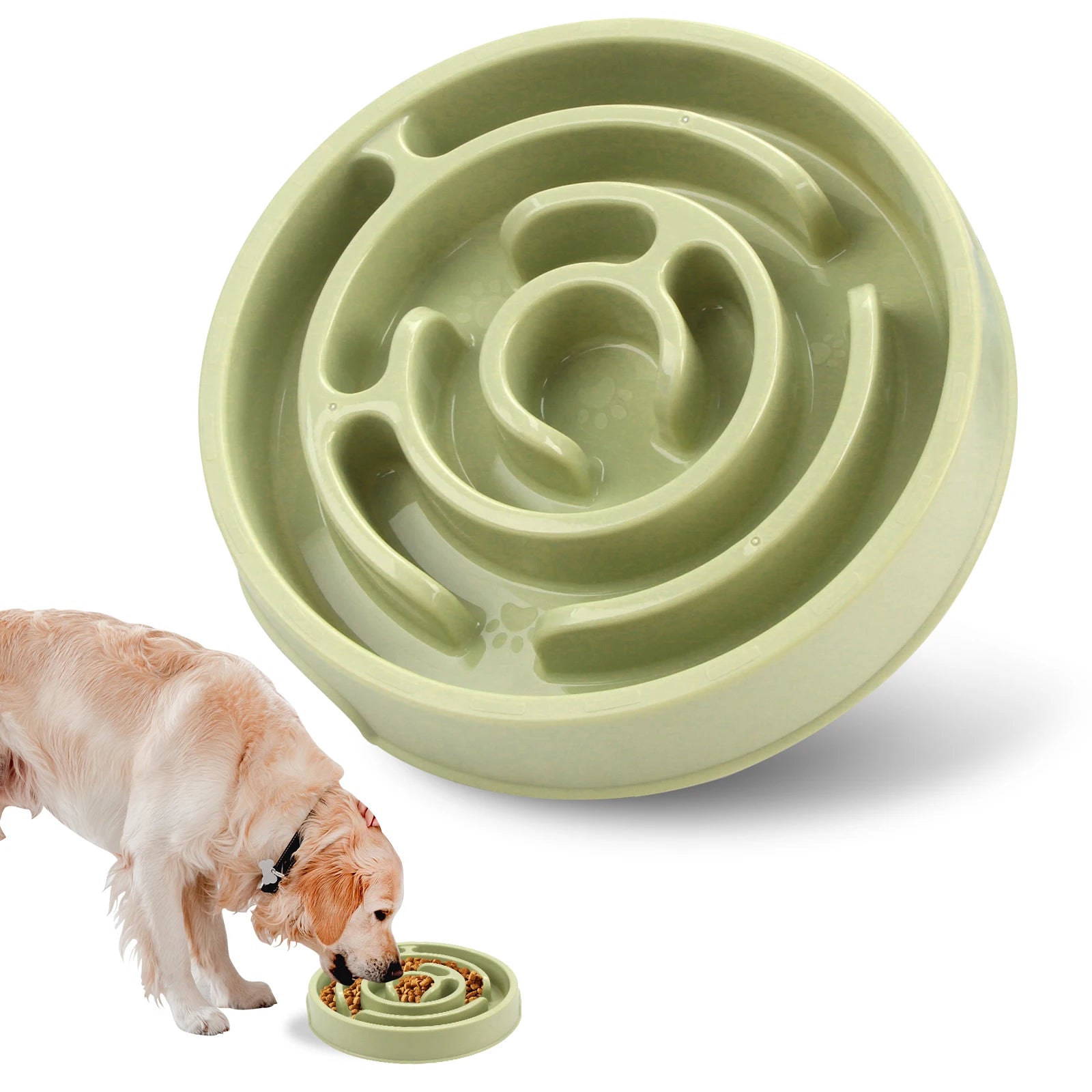 Dog Slow Feeder Bowl – Anti-Gulping Non-Slip Feeding Dish for All Sizes