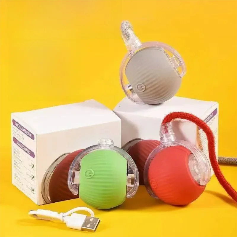 Nouveau jouet interactif pour chien – Balle automatique rechargeable, jouet intelligent pour chiots, balle interactive intelligente pour chiens.