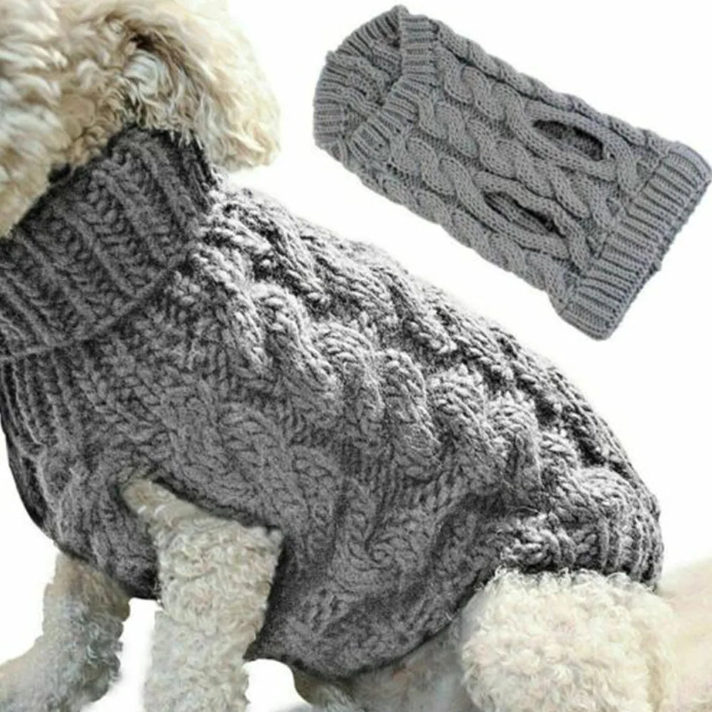 Dog Sweater – Warm Knitted Winter Clothing for Small Pets
