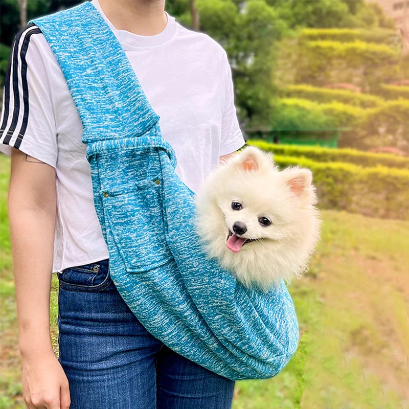 Portable Pet Carrier Bag – Breathable Foldable Shoulder Bag for Small Dogs & Cats