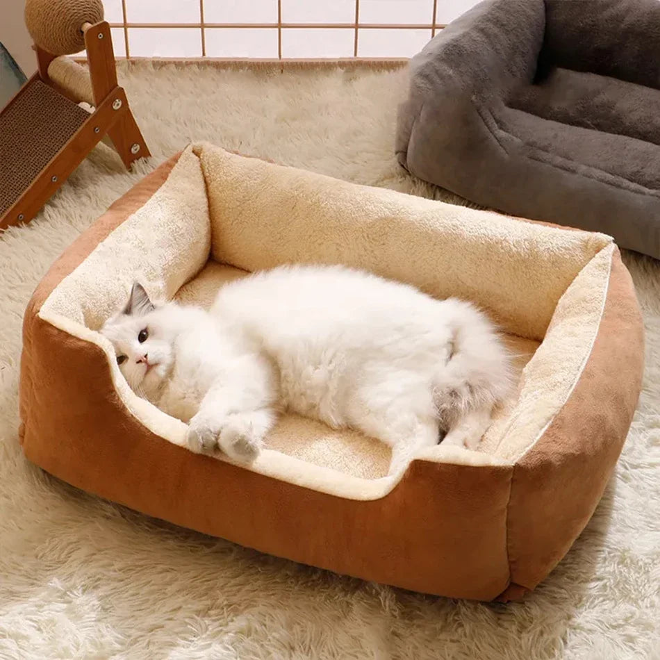Lit pour animaux – panier et coussin douillet pour chats, chatons et petits chiens, accessoire de maison confortable pour le repos.