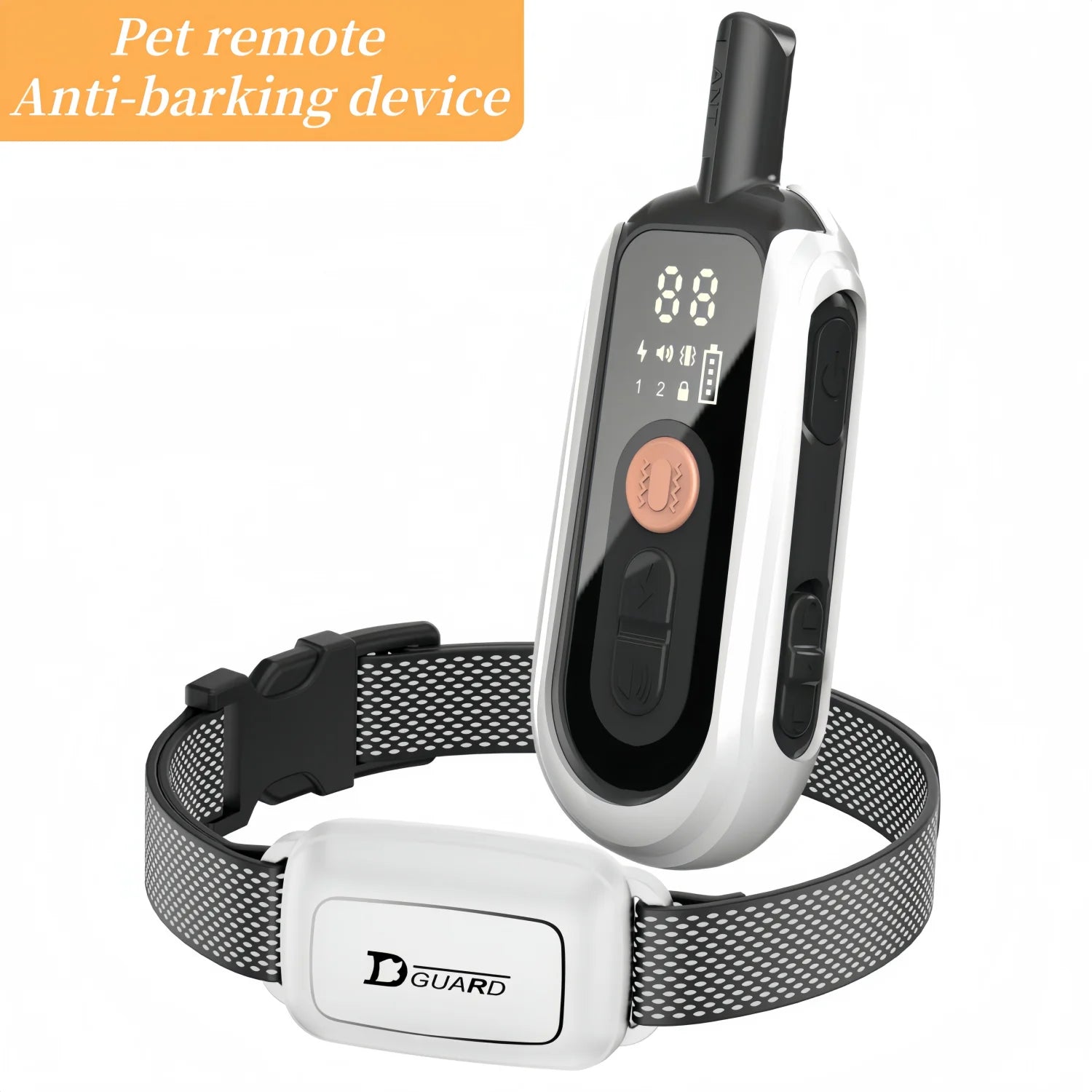 Collier de dressage électrique pour chiens – collier anti-aboiement étanche avec télécommande, rechargeable, adapté à toutes tailles de chiens.