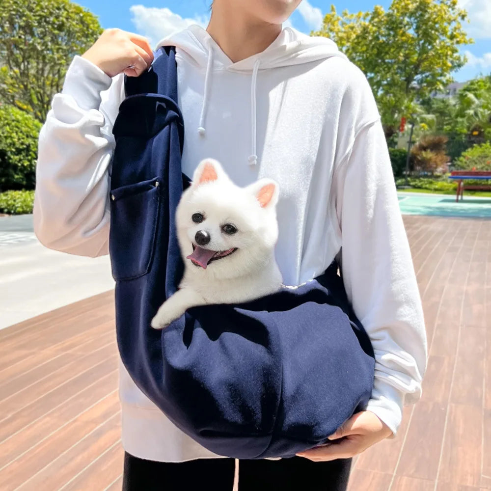Portable Pet Carrier Bag – Breathable Foldable Shoulder Bag for Small Dogs & Cats