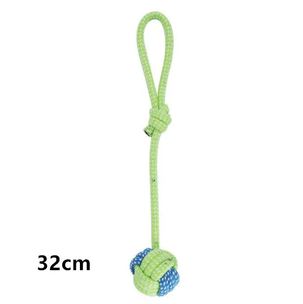 Jouets en corde de coton pour chien – interactifs, à mâcher et nettoyage des dents