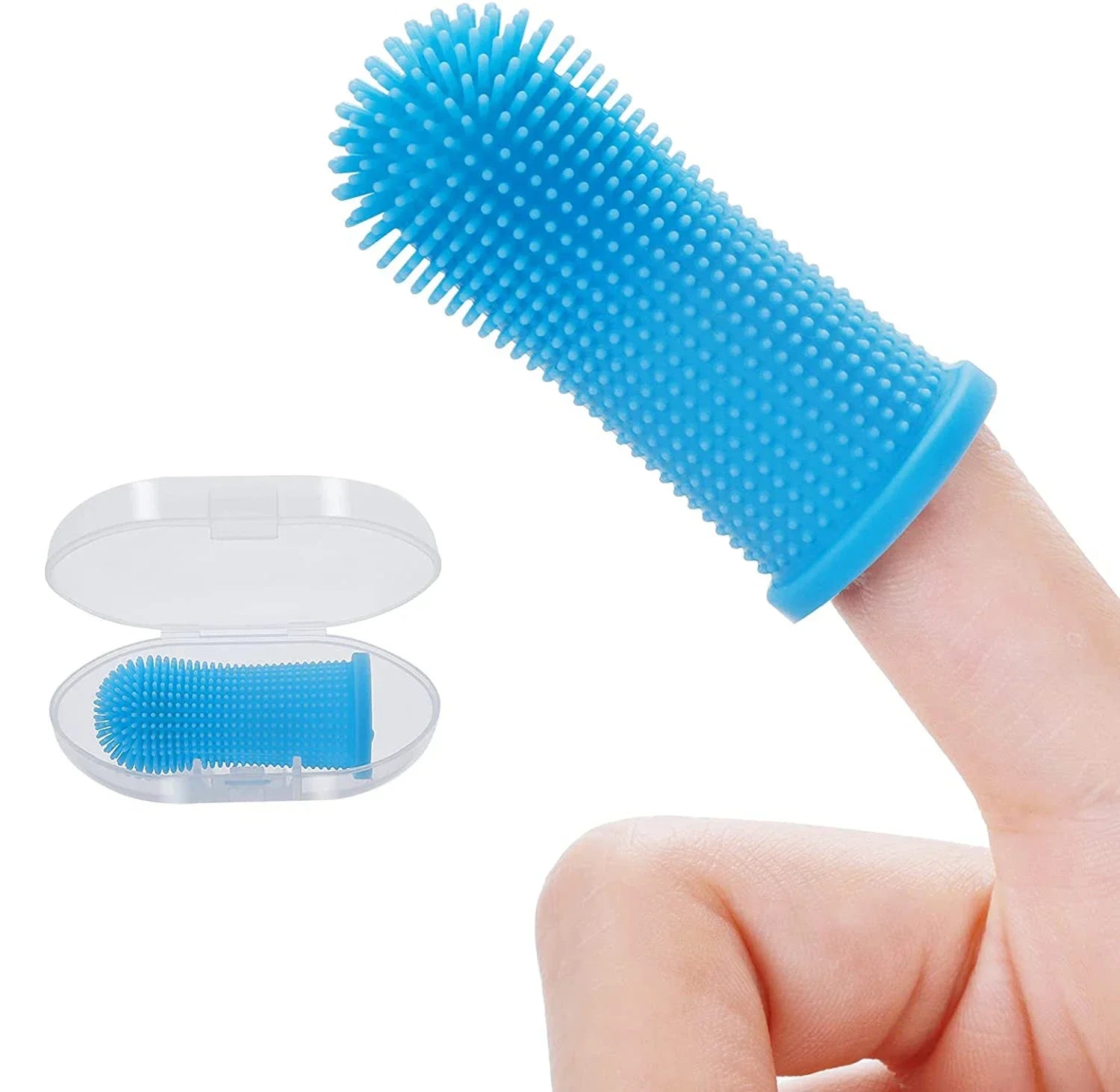 Brosse à dents en silicone pour chien et chat – brosse à doigt souple