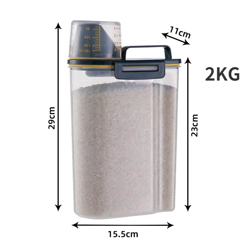 Conteneur hermétique pour croquettes – boîte de rangement avec doseur 1,5 kg / 2 kg
