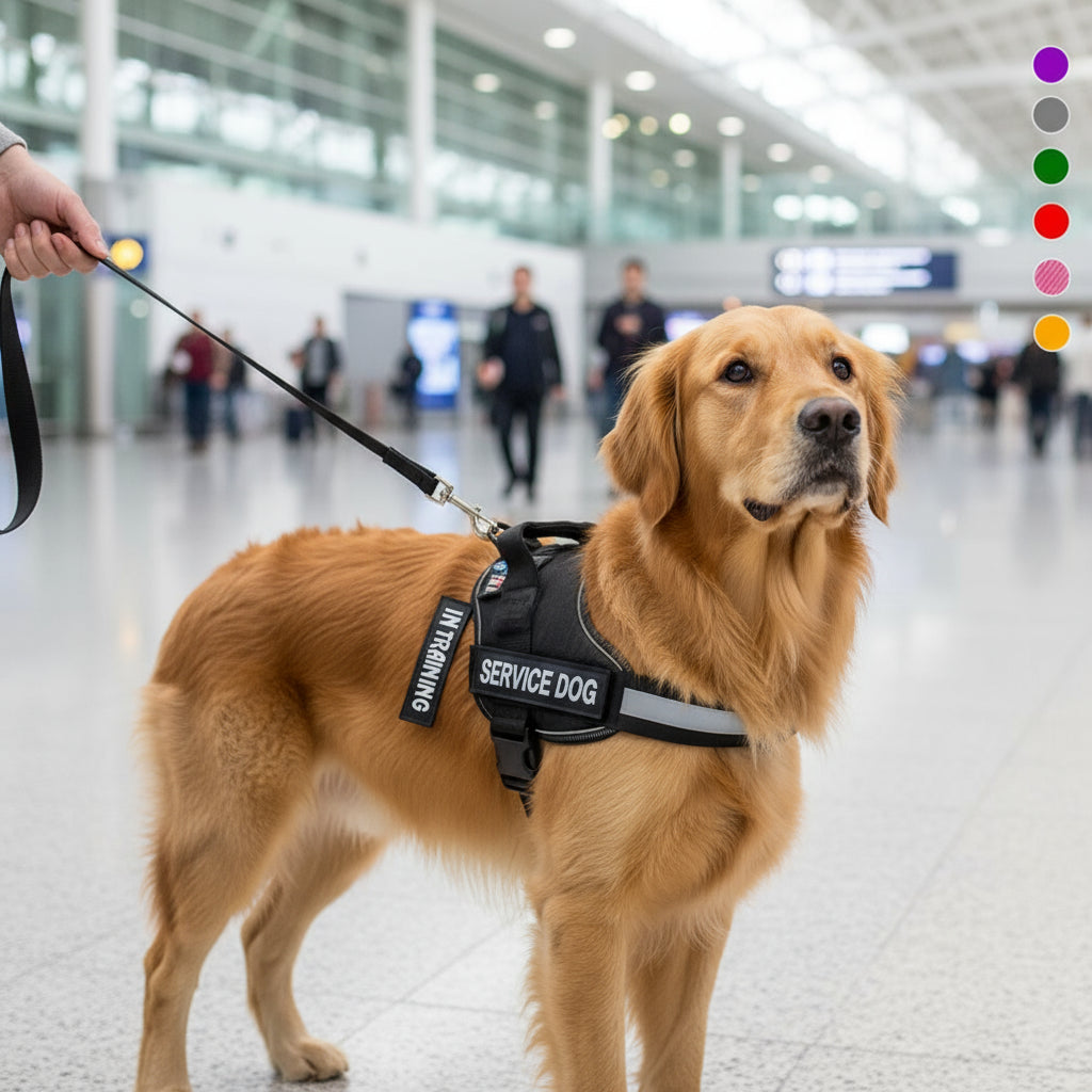 Service Dog Harness – Reflective Vest with 5 Patches & Adjustable Fit