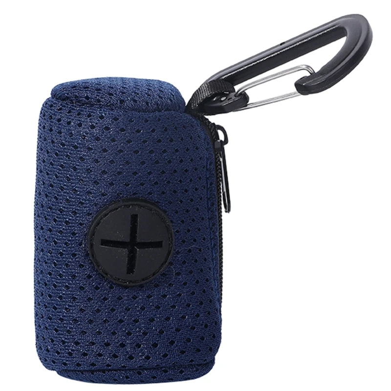 Distributeur de sacs à déjections pour chiens – support pratique pour sacs ramasse-crottes, outil de nettoyage portable pour promenades.