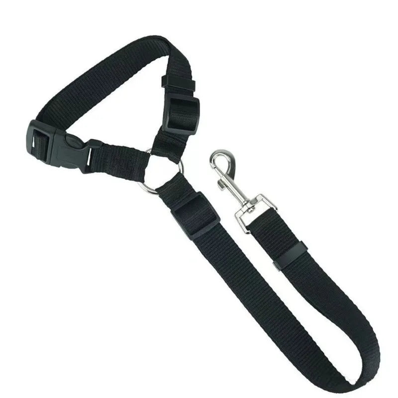 2-in-1 Dog Car Seat Belt – Adjustable Safety Harness & Leash