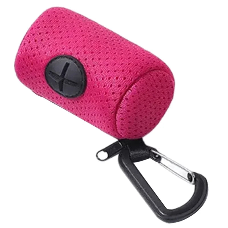 Distributeur de sacs à déjections pour chiens – support pratique pour sacs ramasse-crottes, outil de nettoyage portable pour promenades.