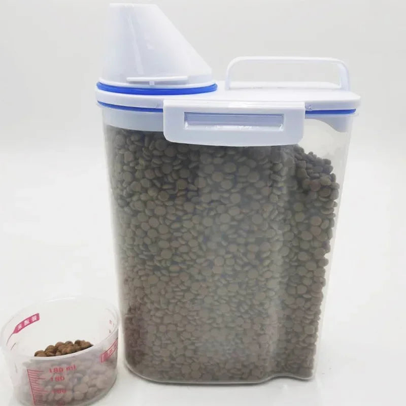 Conteneur hermétique pour croquettes – boîte de rangement avec doseur 1,5 kg / 2 kg