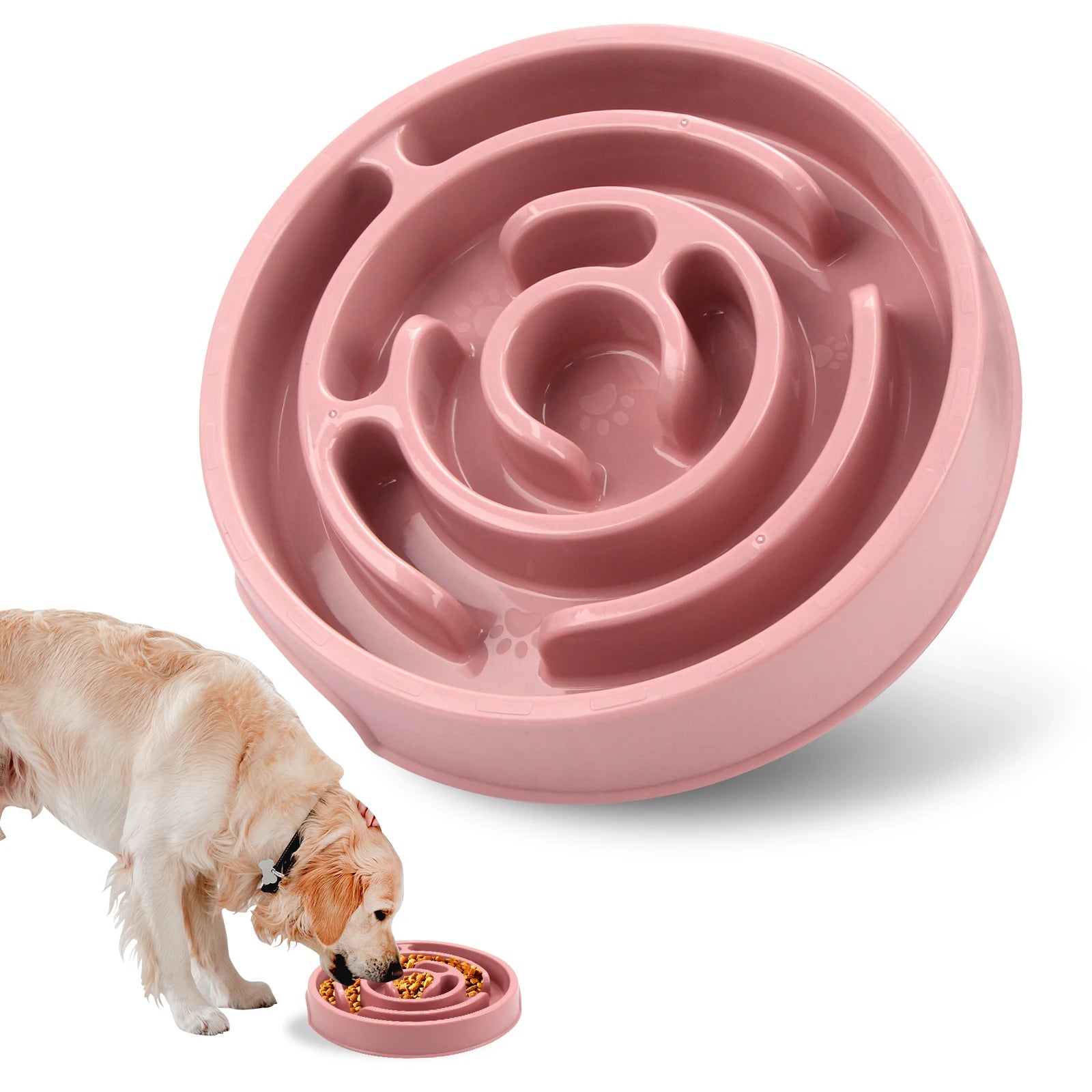 Dog Slow Feeder Bowl – Anti-Gulping Non-Slip Feeding Dish for All Sizes