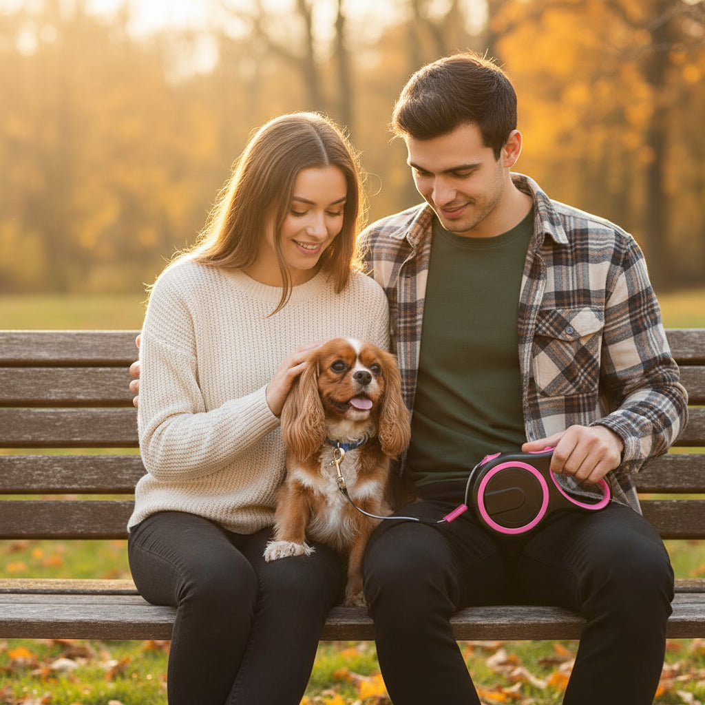 Retractable Dog Leash – Automatic Extending Nylon Rope for Small & Large Dogs