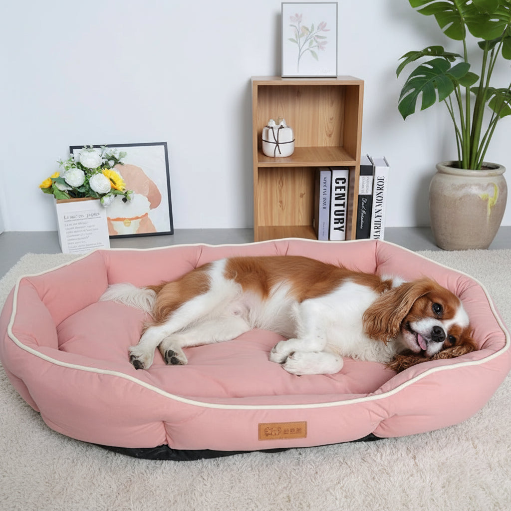 Large Dog Sofa Bed – Winter Warm Pet Sleeping Mat with Cushion