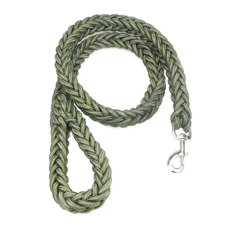 Heavy Duty Dog Leash – Nylon Braided Rope for Large Dogs