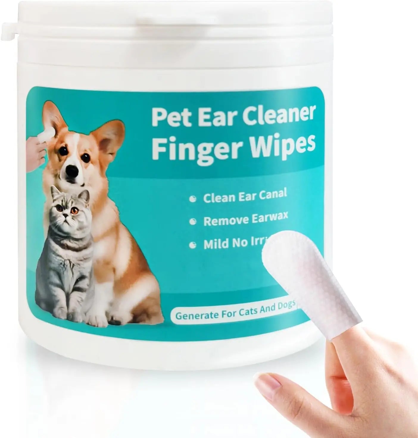 Pet Ear Wipes – Soft Cleaning Finger Pads for Cats & Dogs