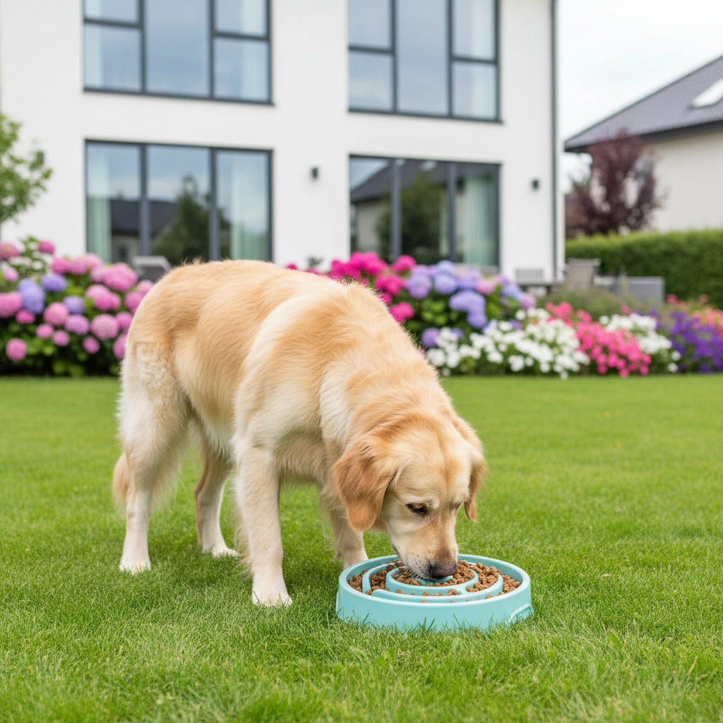 Dog Slow Feeder Bowl – Anti-Gulping Non-Slip Feeding Dish for All Sizes