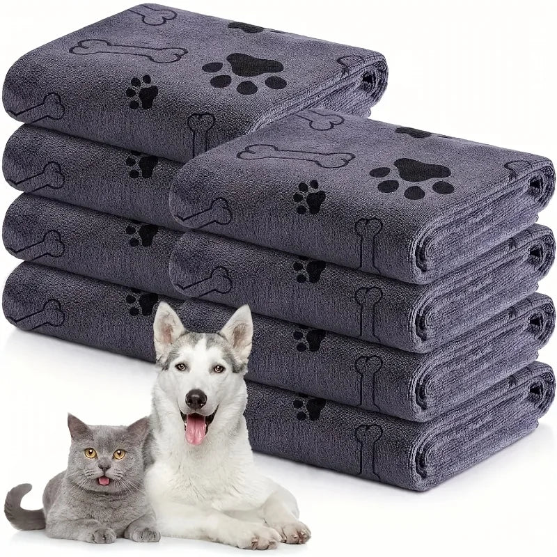 Serviette pour chien en microfibre séchage rapide – 1 pièce, absorbante, idéale après le bain ou pour essuyer la voiture, accessoires pour animaux.