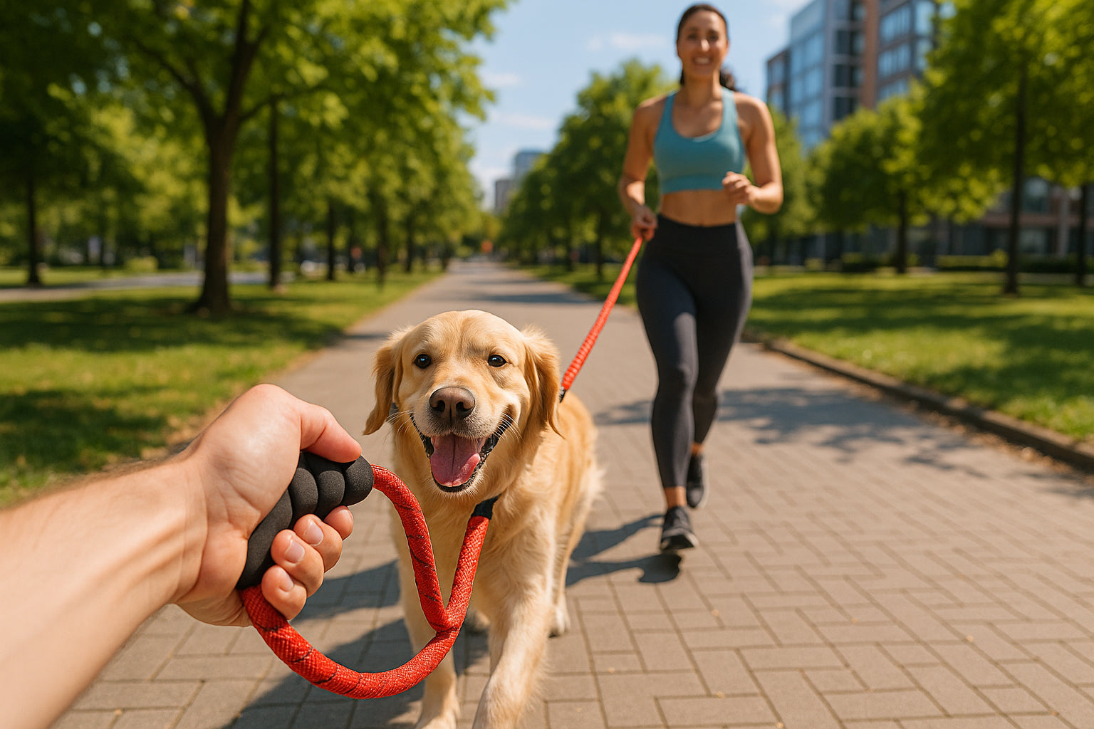 Reflective Dog Leash 1.5m – Comfortable Nylon Lead for Small, Medium & Large Dogs