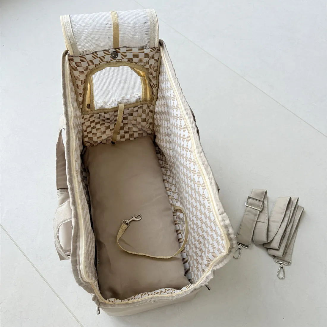 Canvas Pet Carrier Set 4pcs – Crossbody Shoulder Bag for Dogs & Cats