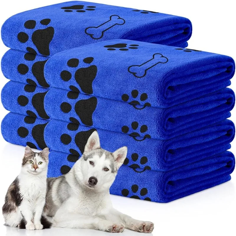 Serviette pour chien en microfibre séchage rapide – 1 pièce, absorbante, idéale après le bain ou pour essuyer la voiture, accessoires pour animaux.