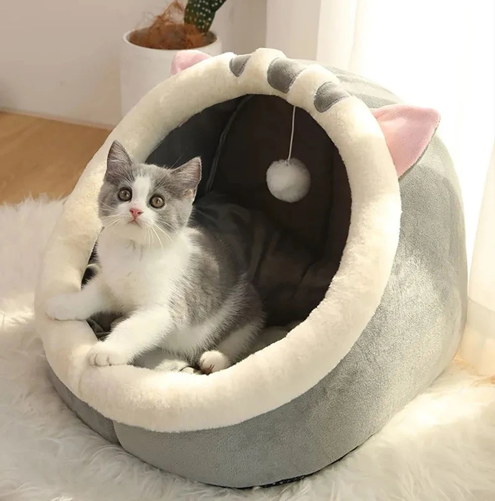 Coussin lavable pour animaux – tapis et panier douillet pour chats et petits chiens, chaud et moelleux, idéal comme niche, lit ou maison pour l’hiver.