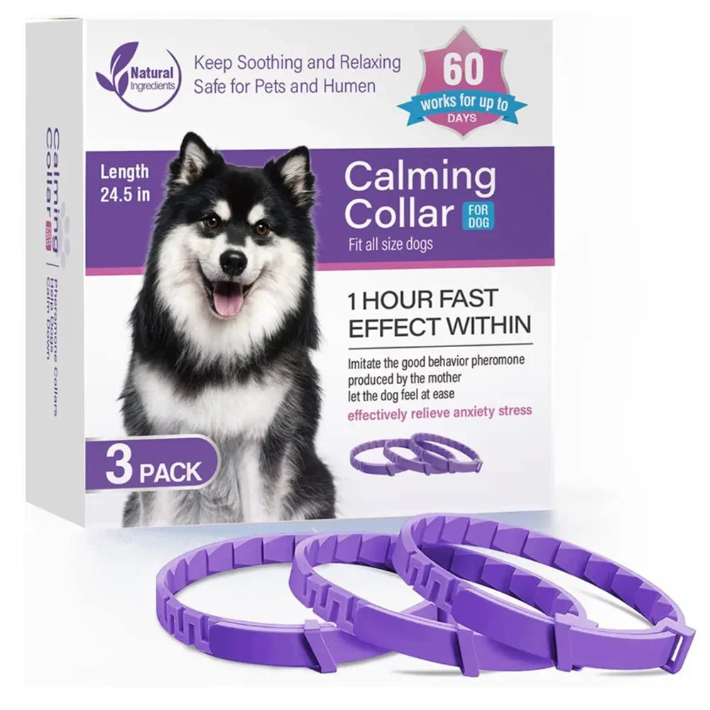 Flea & Tick Collar for Dogs & Cats – 3 Pack Calming Collar