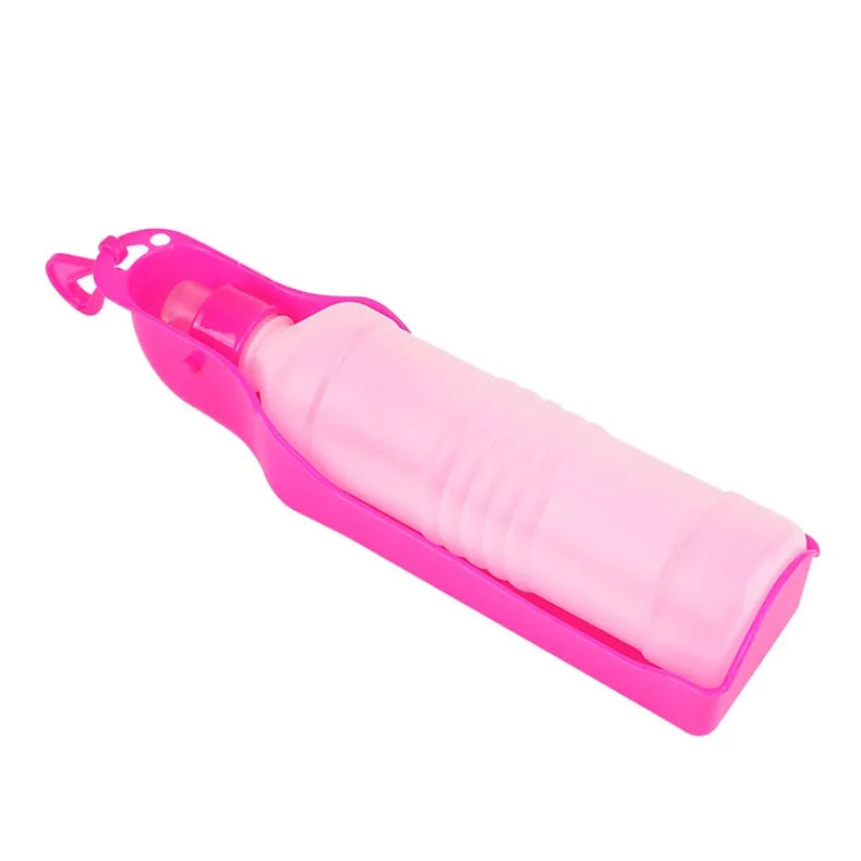 Portable Pet Water Bottle 250ml/500ml – Foldable Travel Drinking Bowl for Dogs