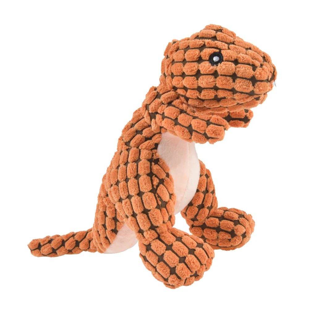 Plush Dinosaur Dog Toy – Interactive Chew Toy for Small Dogs & Cats